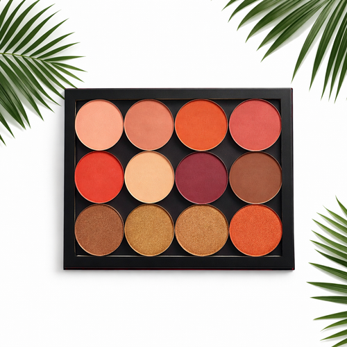 2-in-1 Blush & Eyeshadow Palette  – 12 Shade Multi-Use Glam Kit