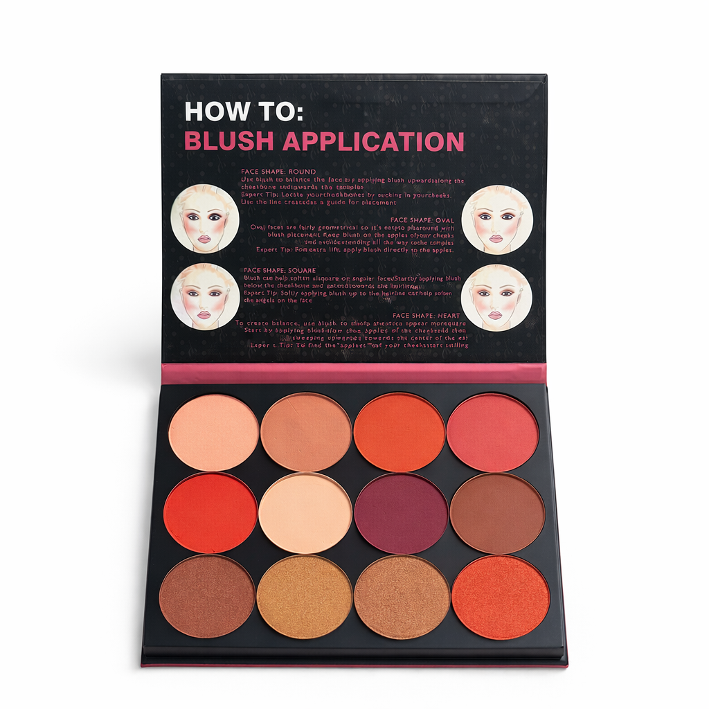 2-in-1 Blush & Eyeshadow Palette  – 12 Shade Multi-Use Glam Kit