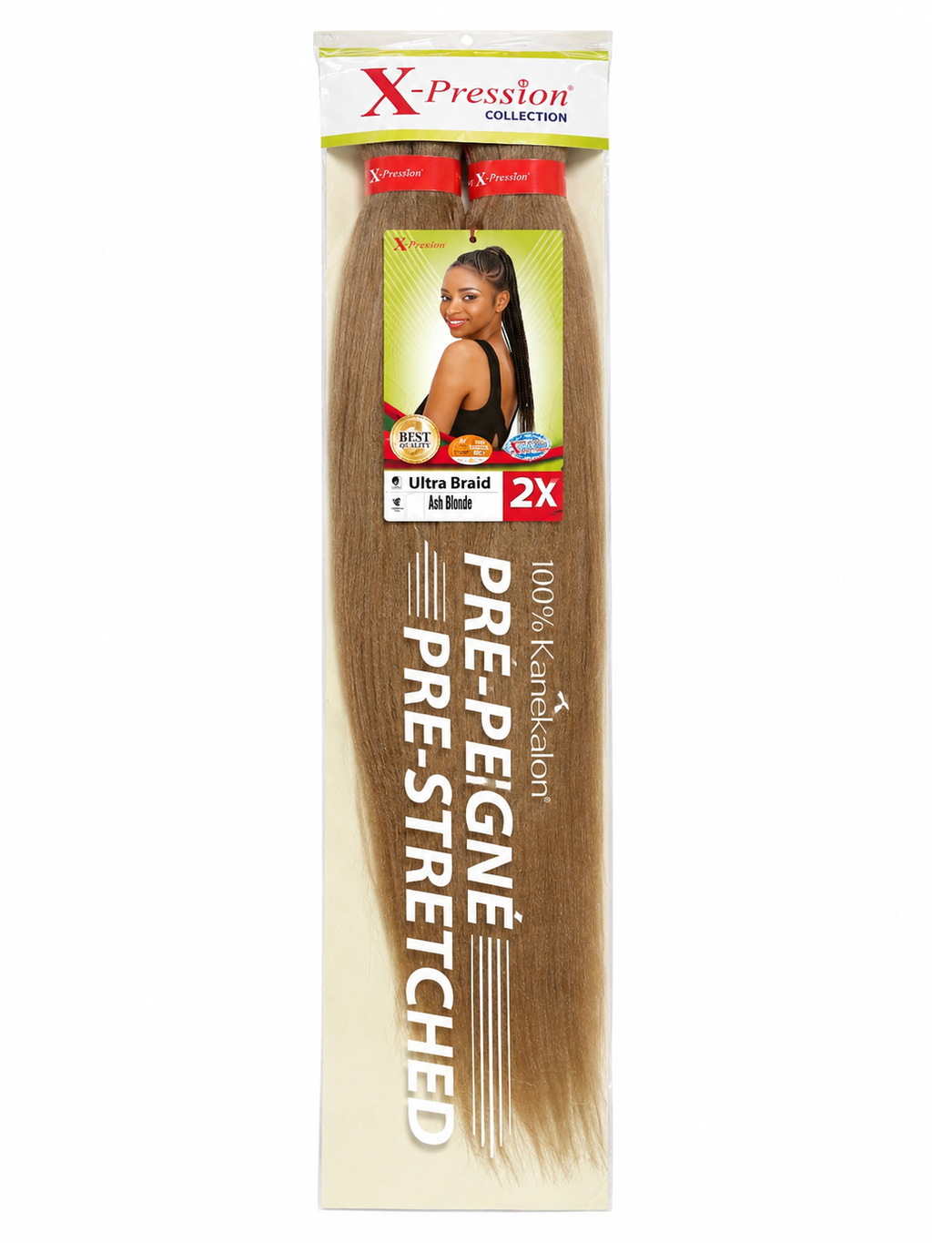 X-Pression Ultra Braid Pre-Stretched Hair – Ash Blonde (2X)
