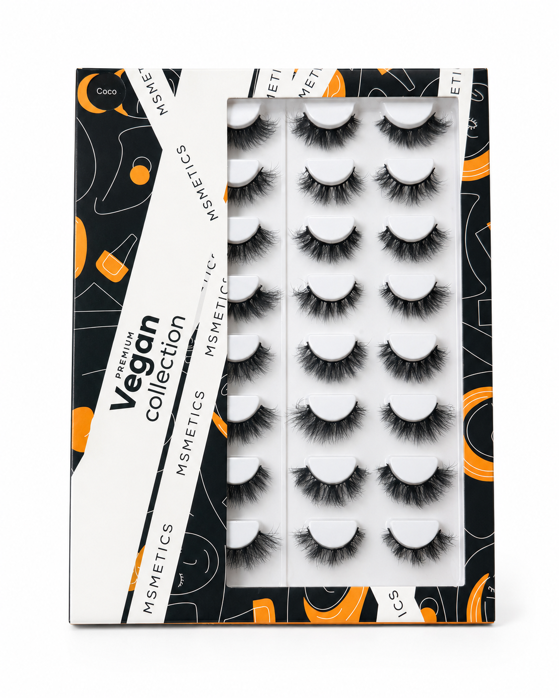 MSMETICS Coco Set – 16-Pair Vegan Volume Lash Collection
