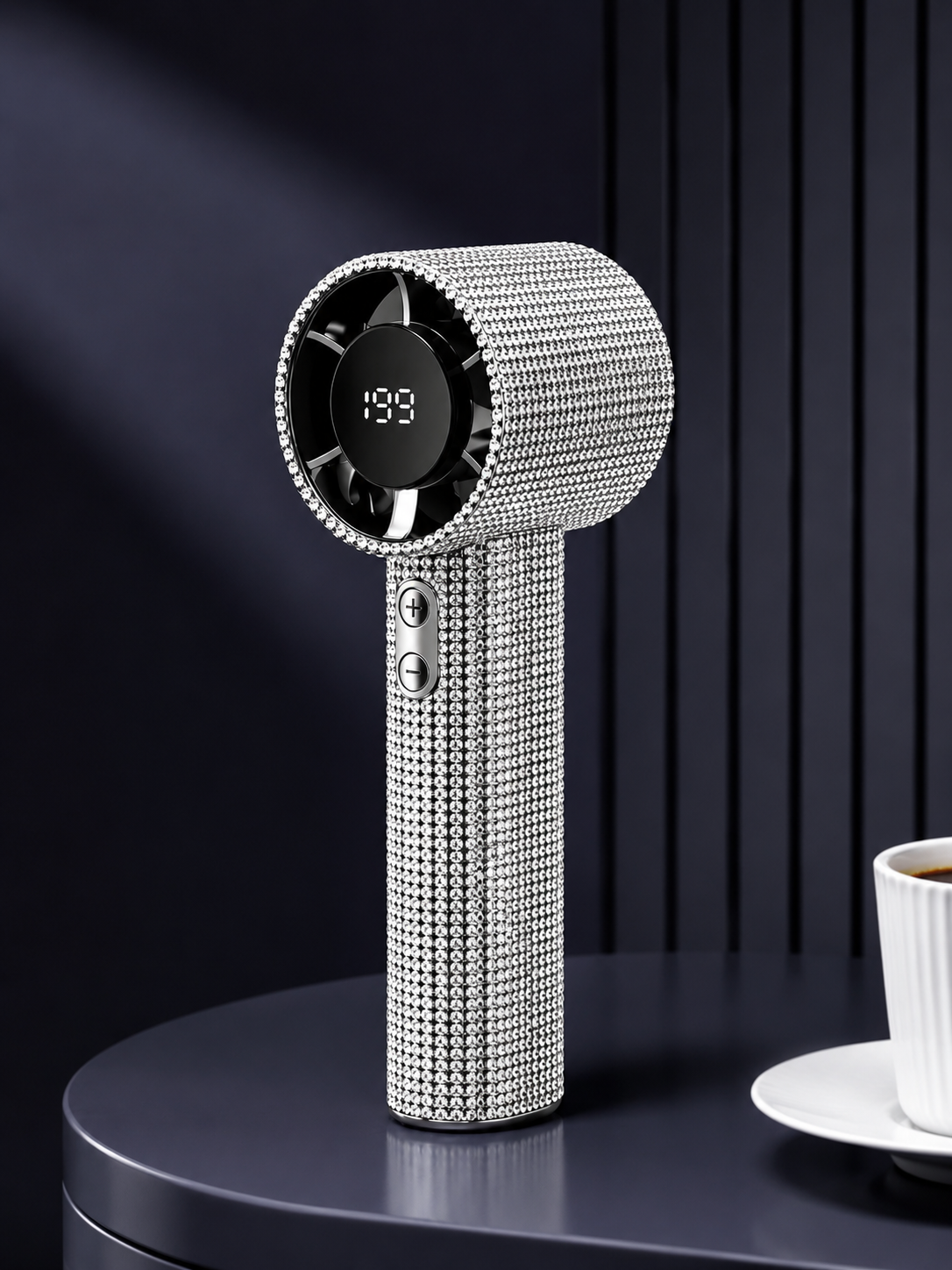 Luxury Crystal Rechargeable Handheld Fan