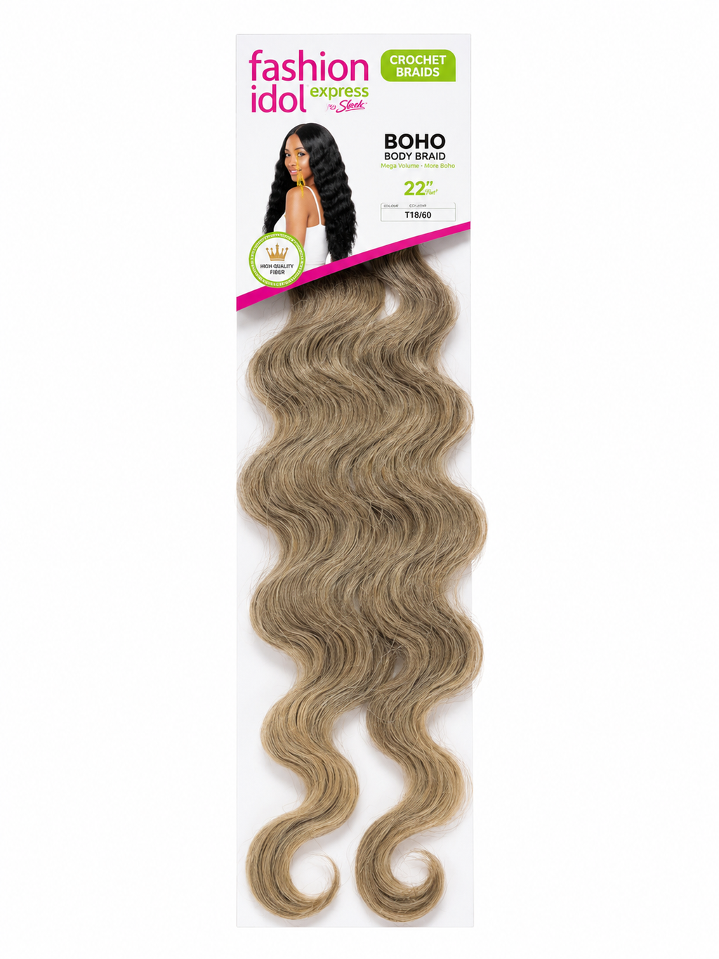 Fashion Idol Boho Body Braid – Ash Blonde Mix (22")
