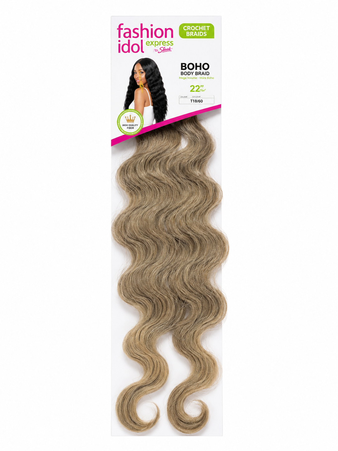 Fashion Idol Boho Body Braid – Ash Blonde Mix (22")