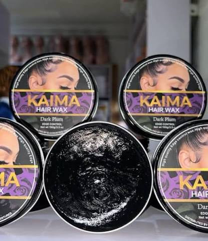 Kaima Hair Wax Regular Black Edge Control – Dark Plum 150g