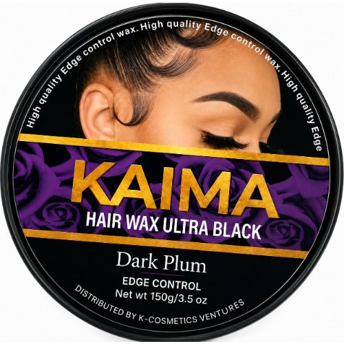 Kaima Hair Wax Regular Black Edge Control – Dark Plum 150g