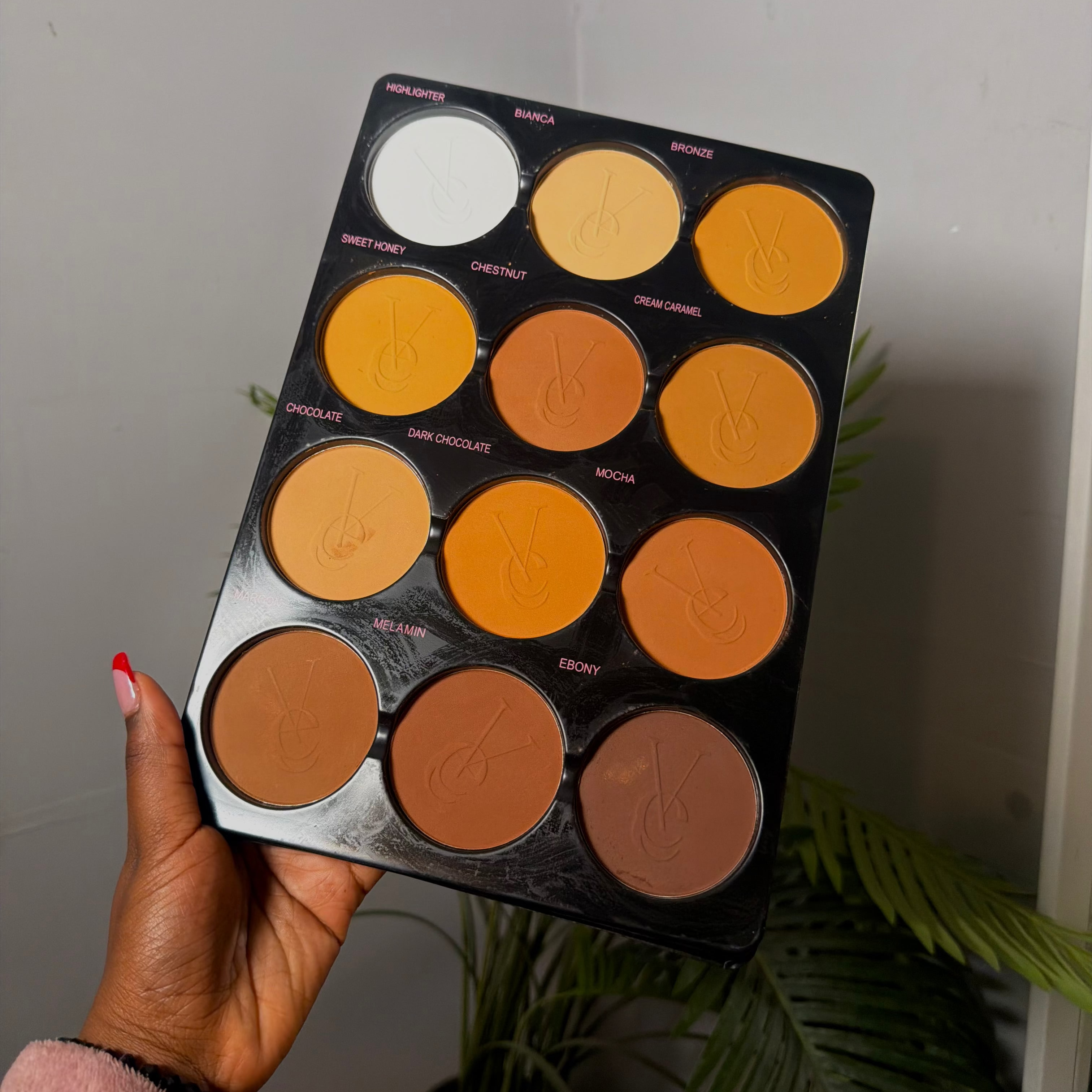 Vee Beauty 12-in-1 Pressed Powder Face Palette | Full Coverage Set