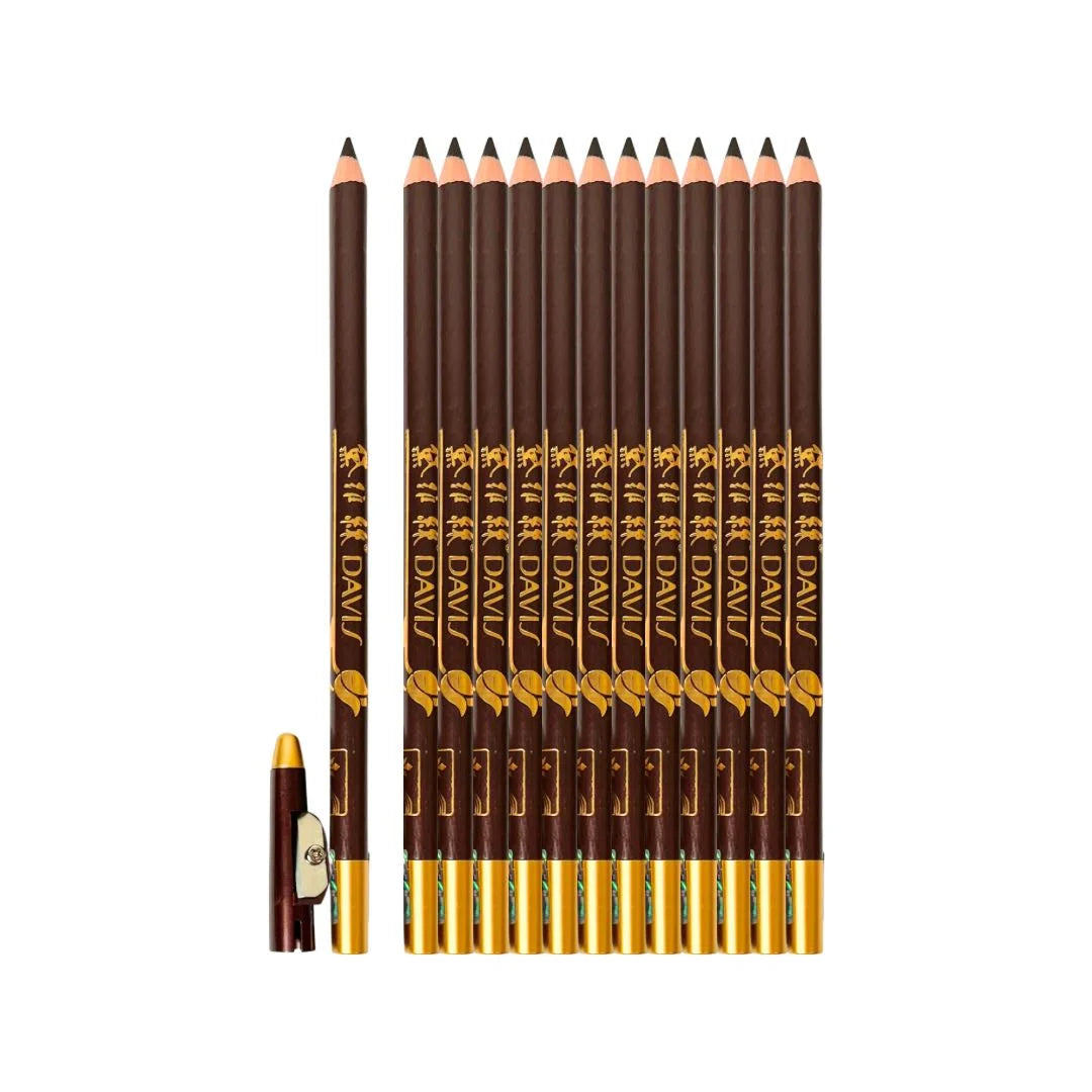 Davis Waterproof Brow Pencil Pack (1 -12 Pieces) – Dark Brown